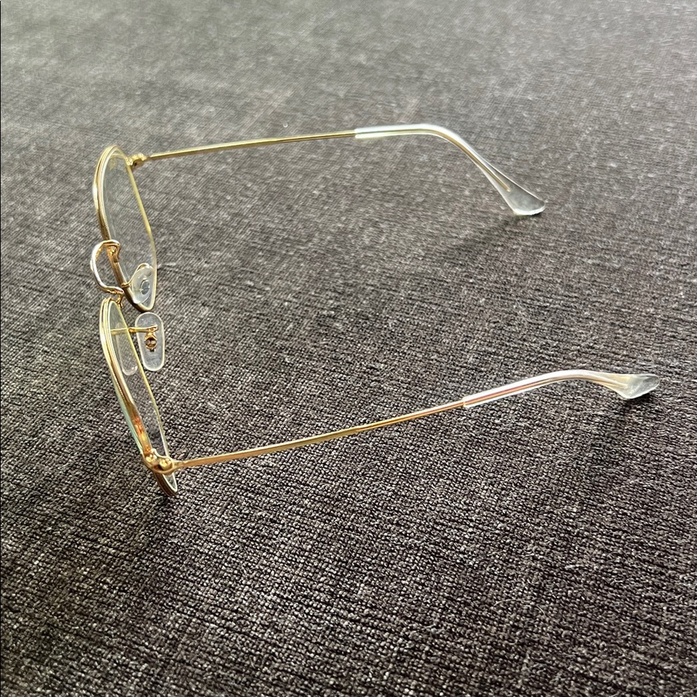 Ray Ban Gold Frame Glasses with Blue Light Lenses - Picture 3 of 5